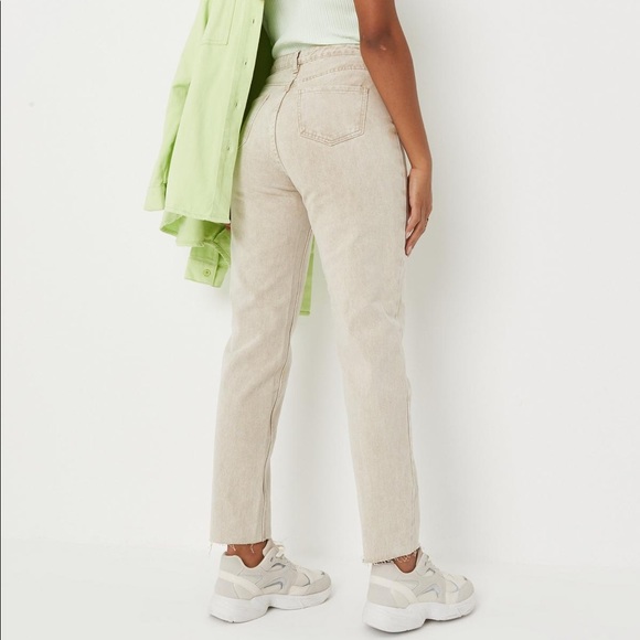Missguided Sand Co Ord Riot High Waisted Mom Jeans - Picture 2 of 3